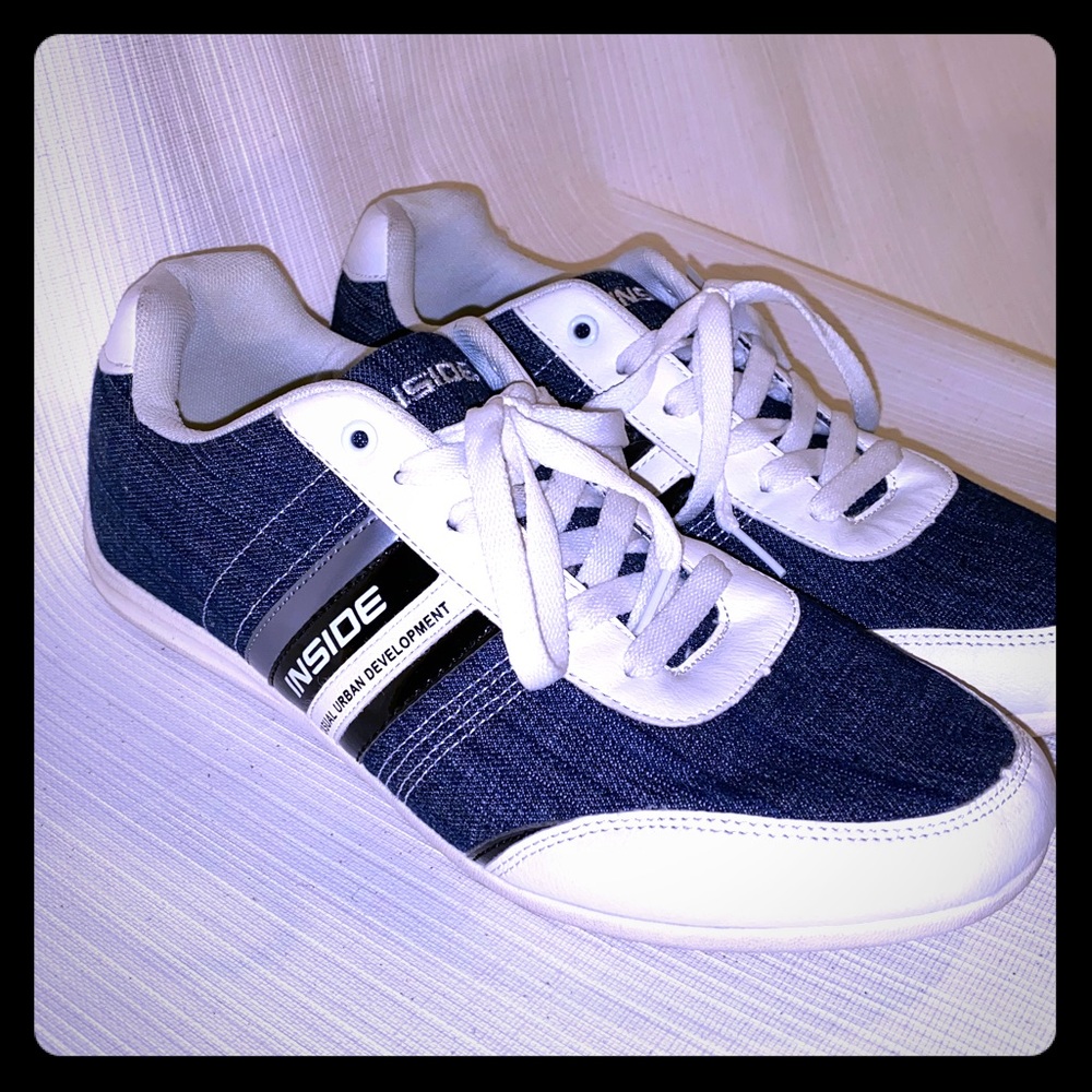 INSIDE | mens low top 9.5 denim lace up sneaker
